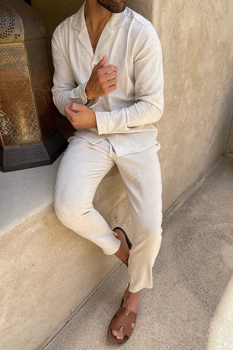 Herren Sommer Hemd und Hose | Zweiteiliges Set