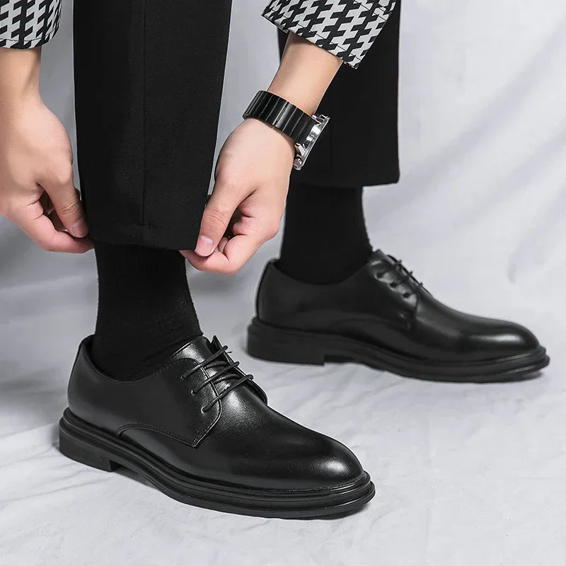 Herren Derby-Stil Hochzeitsschuhe | Schwarz
