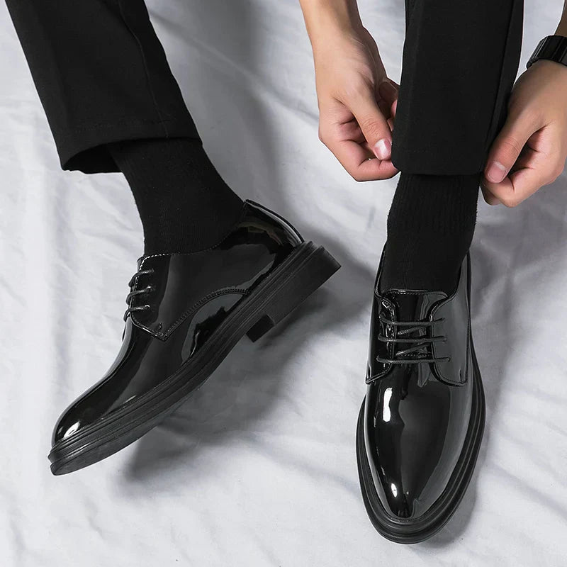 Herren Derby-Stil Hochzeitsschuhe | Schwarz