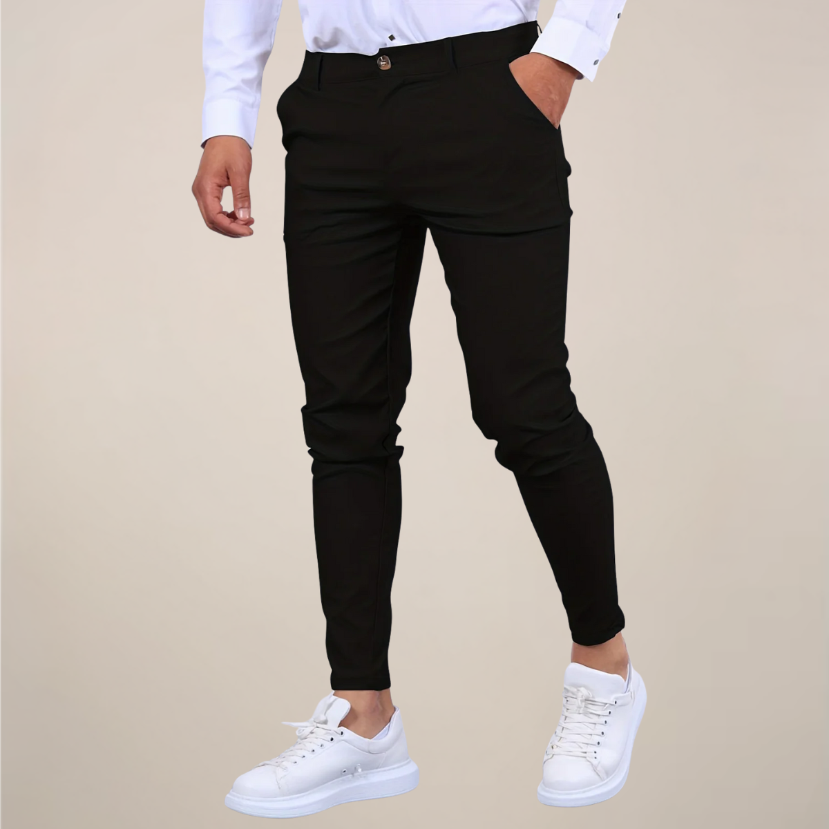 Herren Business Lässig Chino Hose | Schlanke Passform