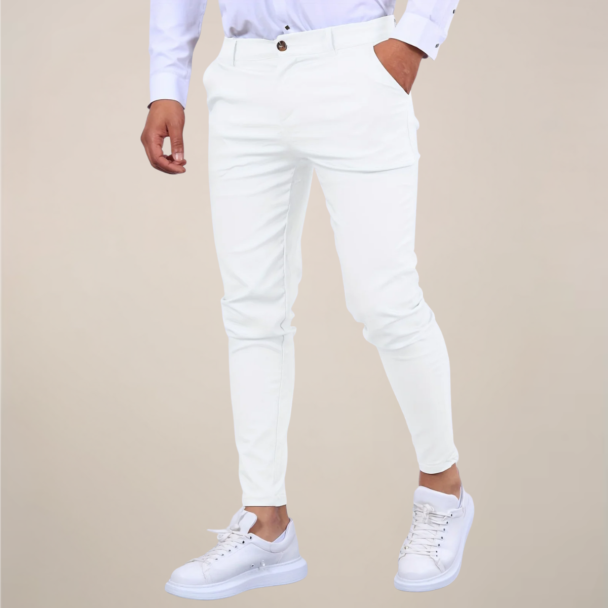 Herren Business Lässig Chino Hose | Schlanke Passform