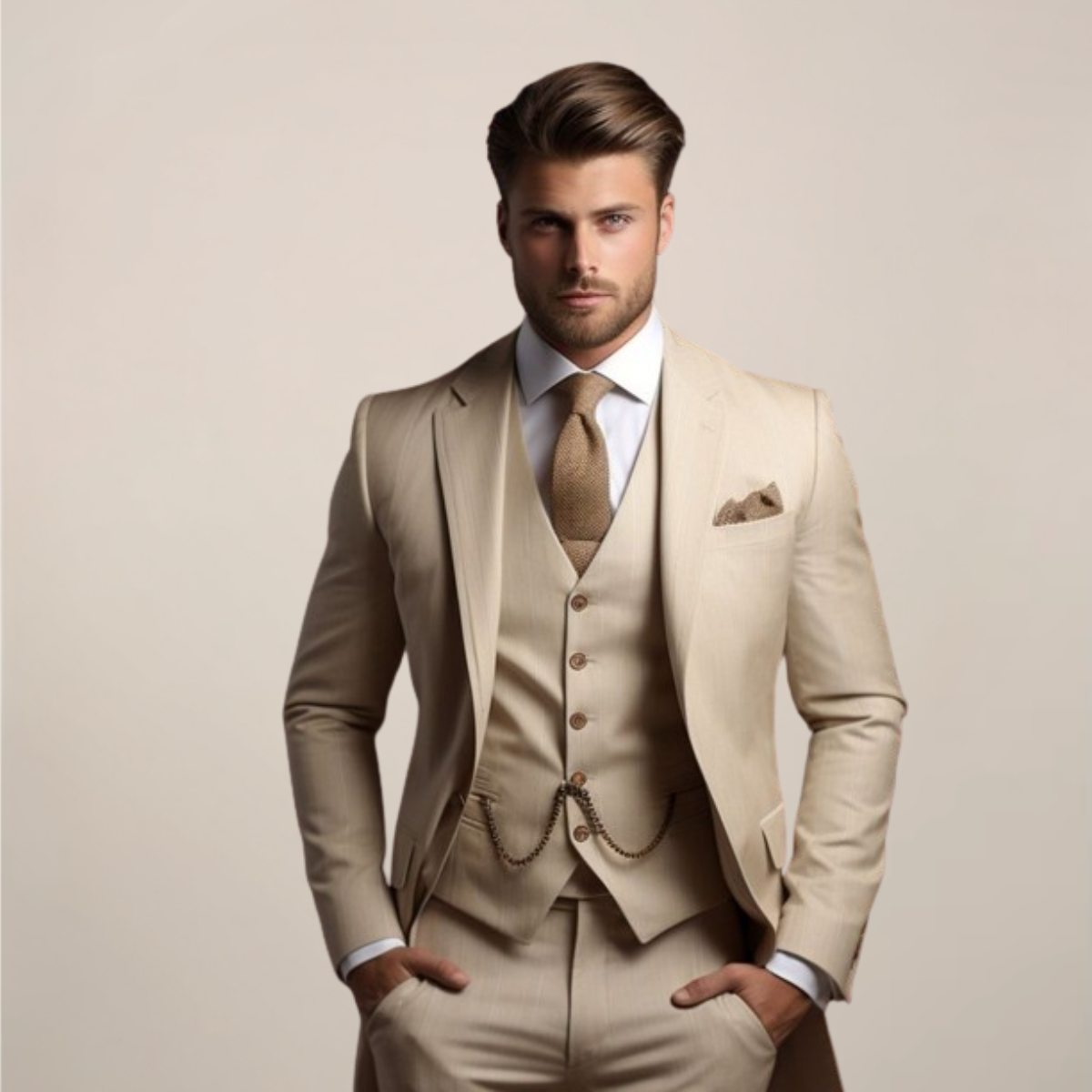 Herren Formell Hochzeitsanzug | Dreiteilig