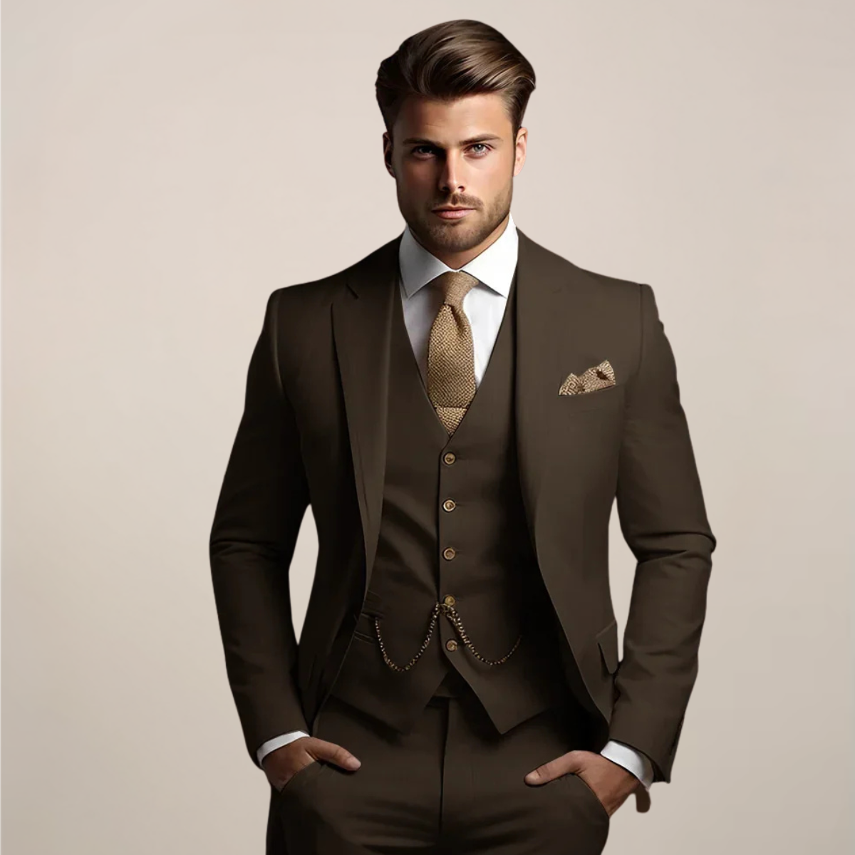 Herren Formell Hochzeitsanzug | Dreiteilig
