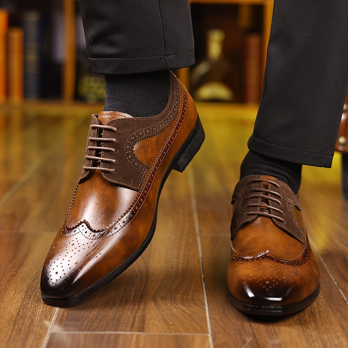 Herren Brogue Flügelspitze Oxford Schuhe | Schnüren