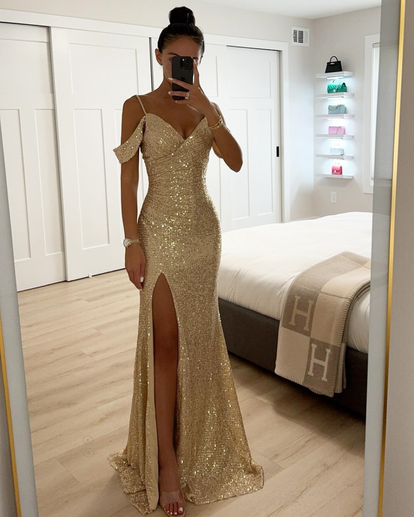 Damen Glitzer Kleid | Abend