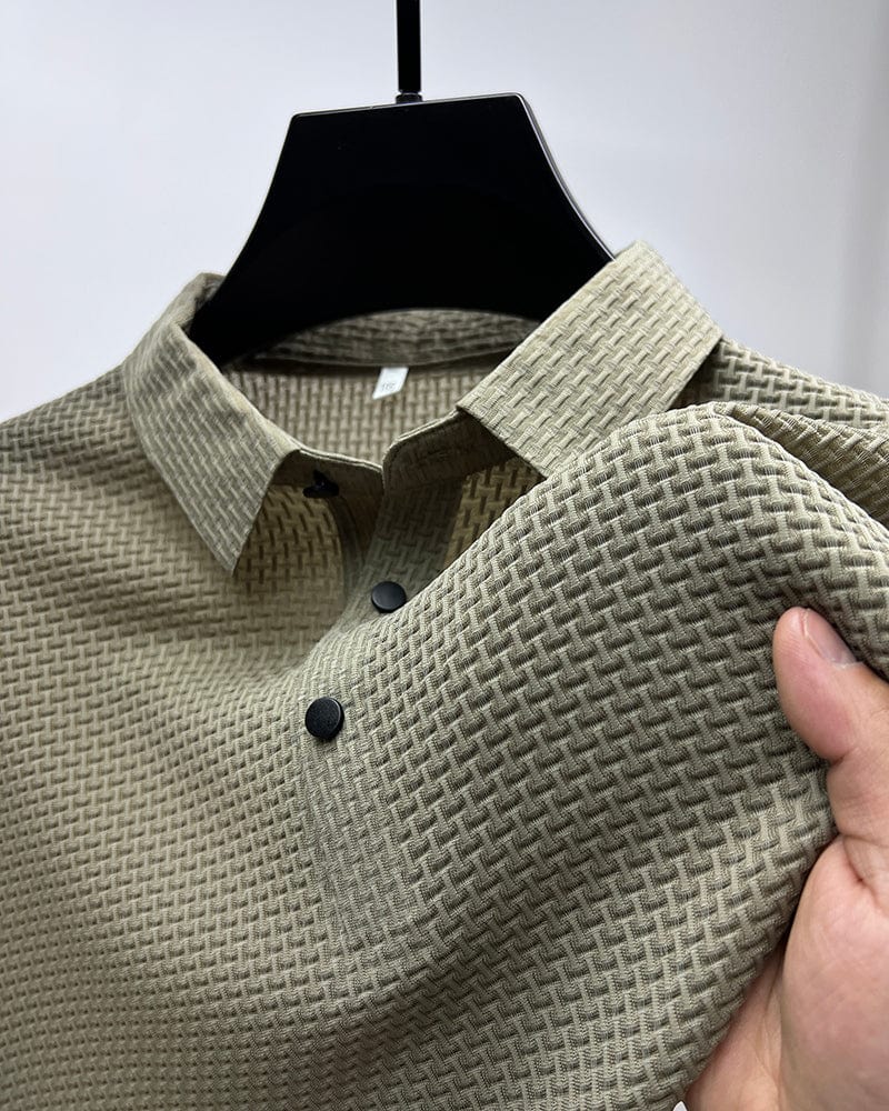 Herren Strukturiert Polo-shirt | Lässig