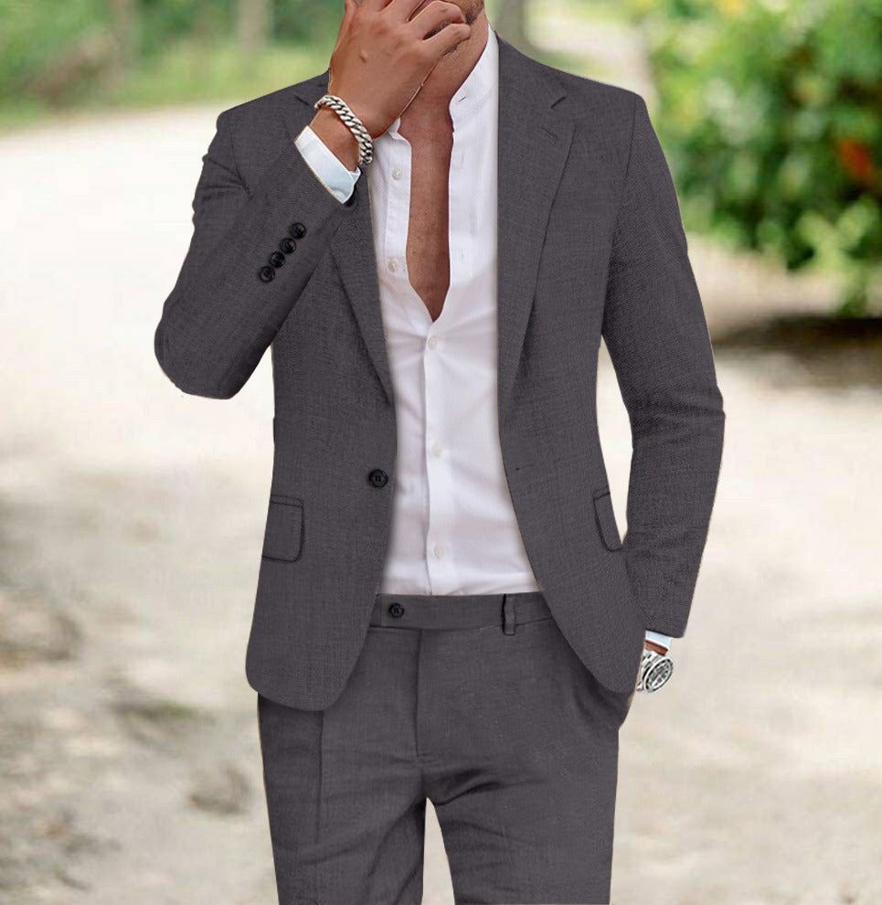Herren Zweiteilig Schlanke Passform Anzug | Jacke und Hose