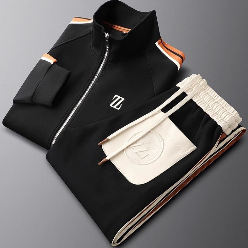 Herren Durchgehendem Reißverschluss Jogginganzug | Sportjacke und Hose