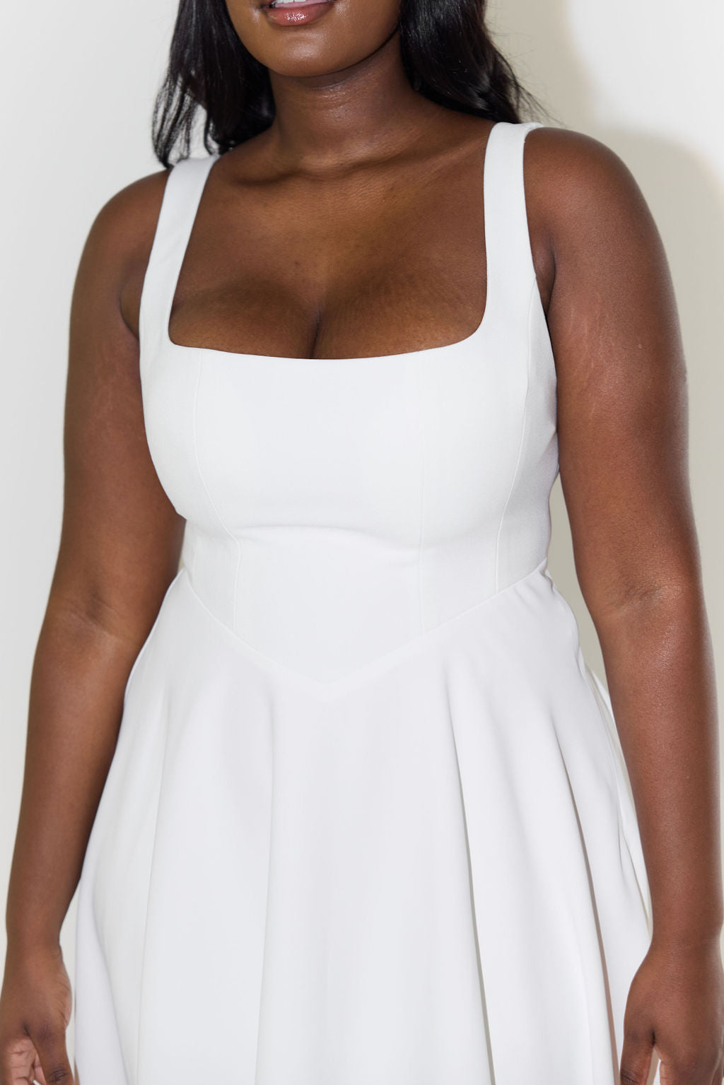 Damen A-Linien Quadratischer Hals Abendkleid | Maxi