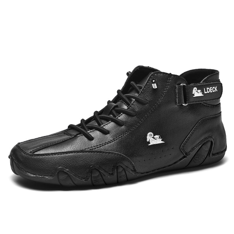 Herren High-Top Barfußschuhe | Schnür- und Klettverschluss