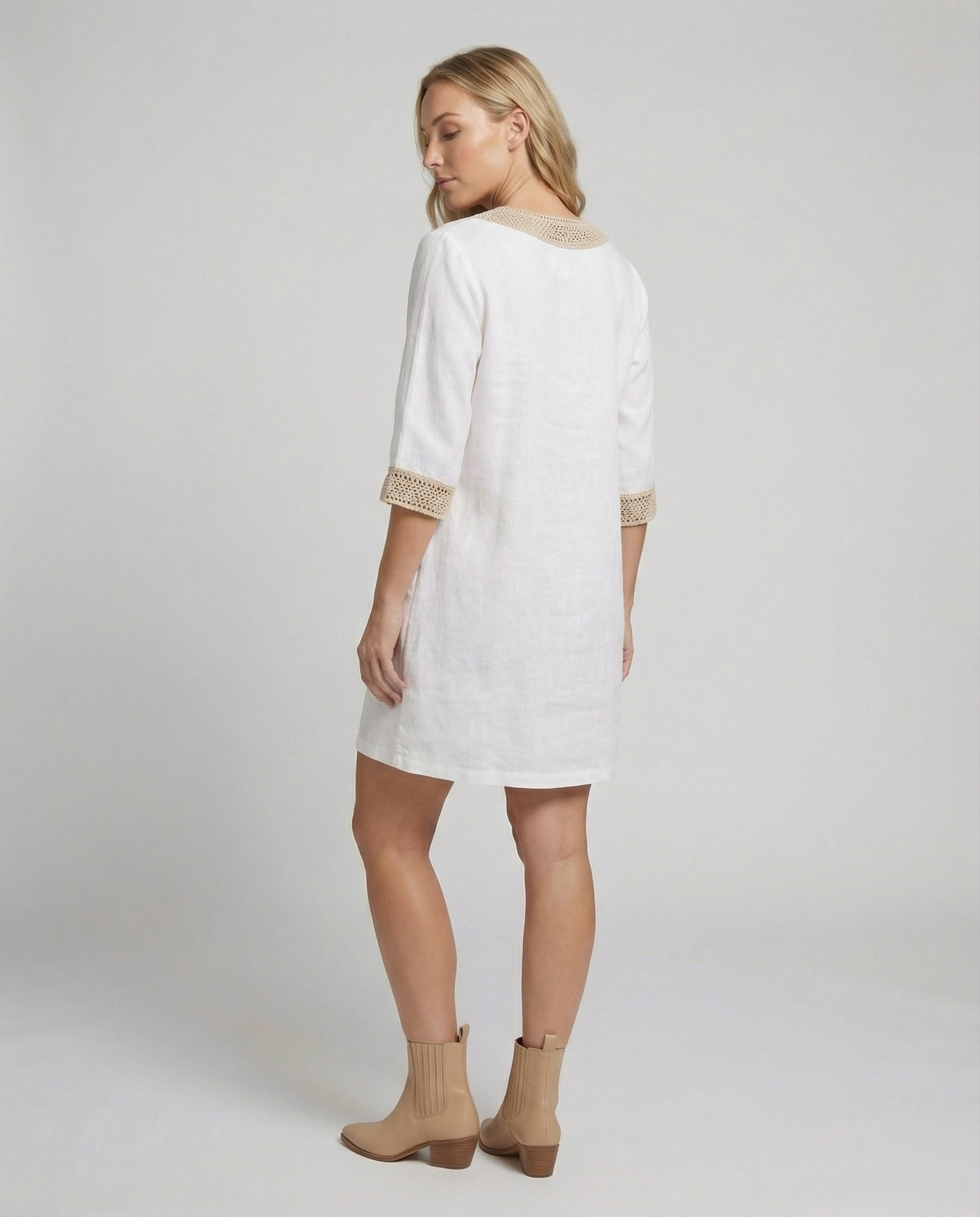 Damen Boho-Stil V-Ausschnitt Sommerkleid | Mini