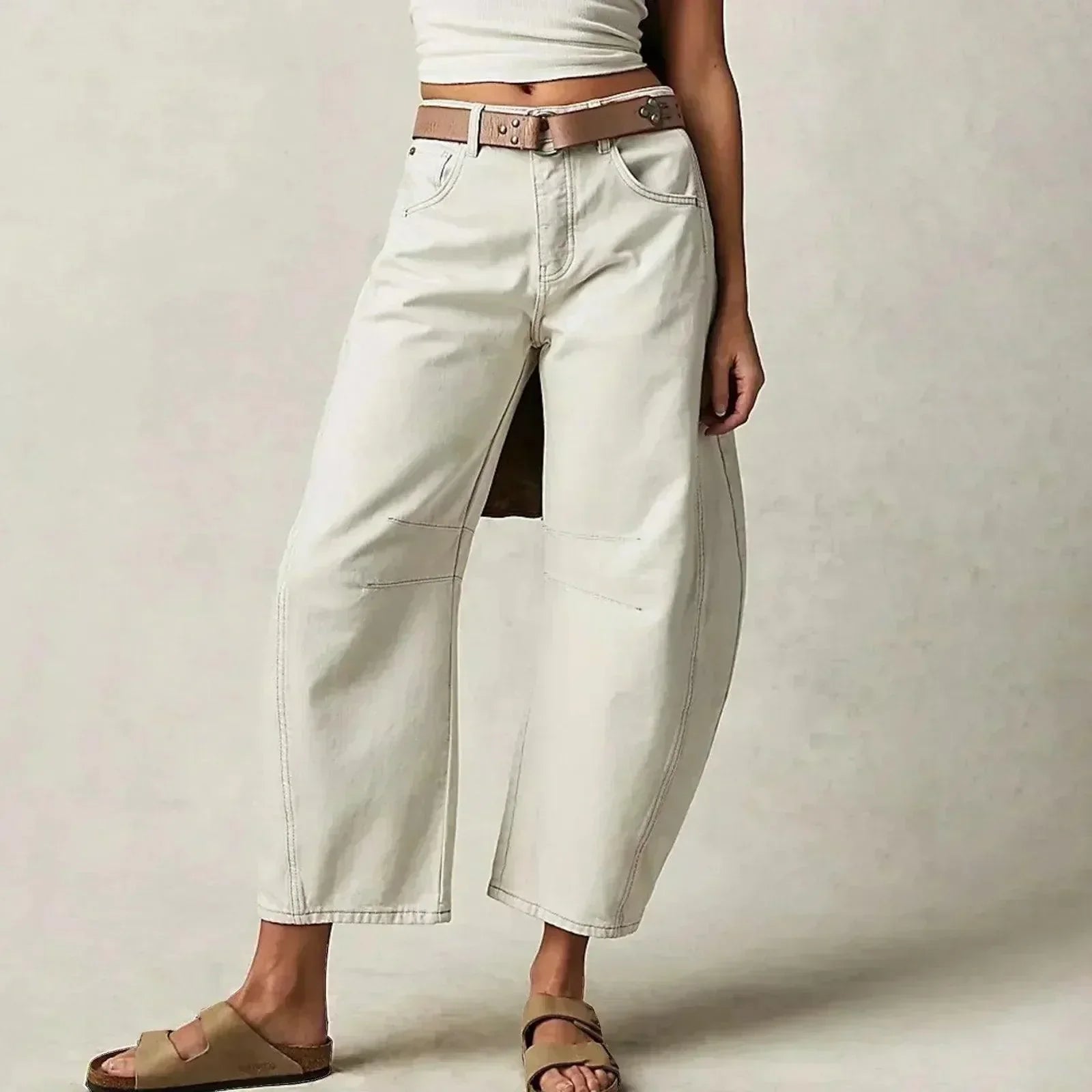 Damen Hoch Tailliert Baggy Jeans | Lockere Passform