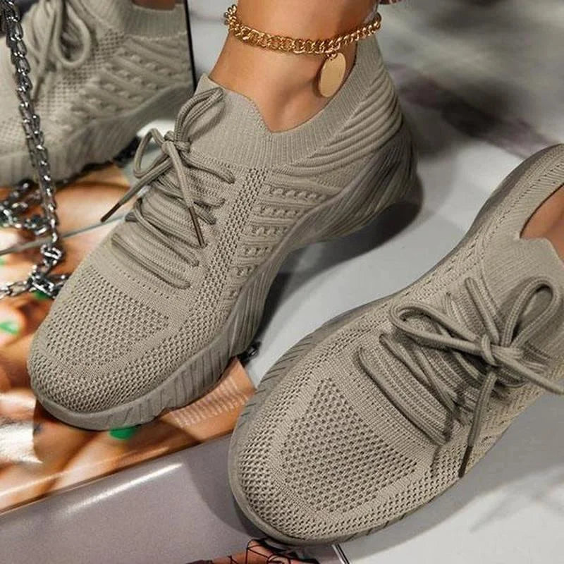 Damen Schnürung Plateau Sneaker | Sportlich