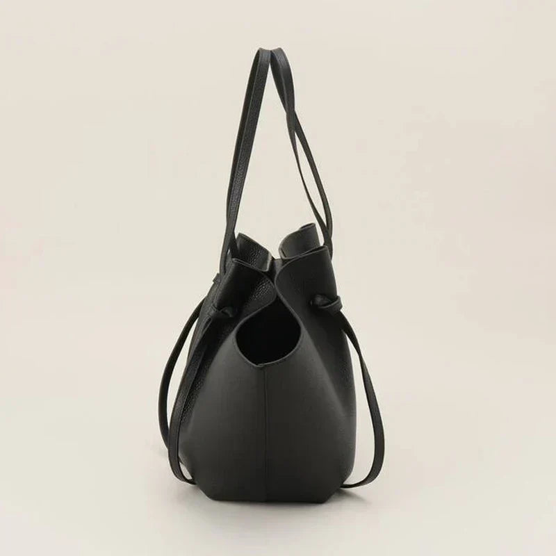 Damen Große Tote Tasche | mit Schleifendetail und Langen Henkeln