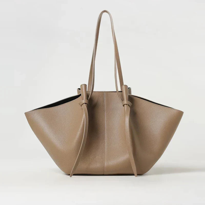 Damen Große Tote Tasche | mit Schleifendetail und Langen Henkeln