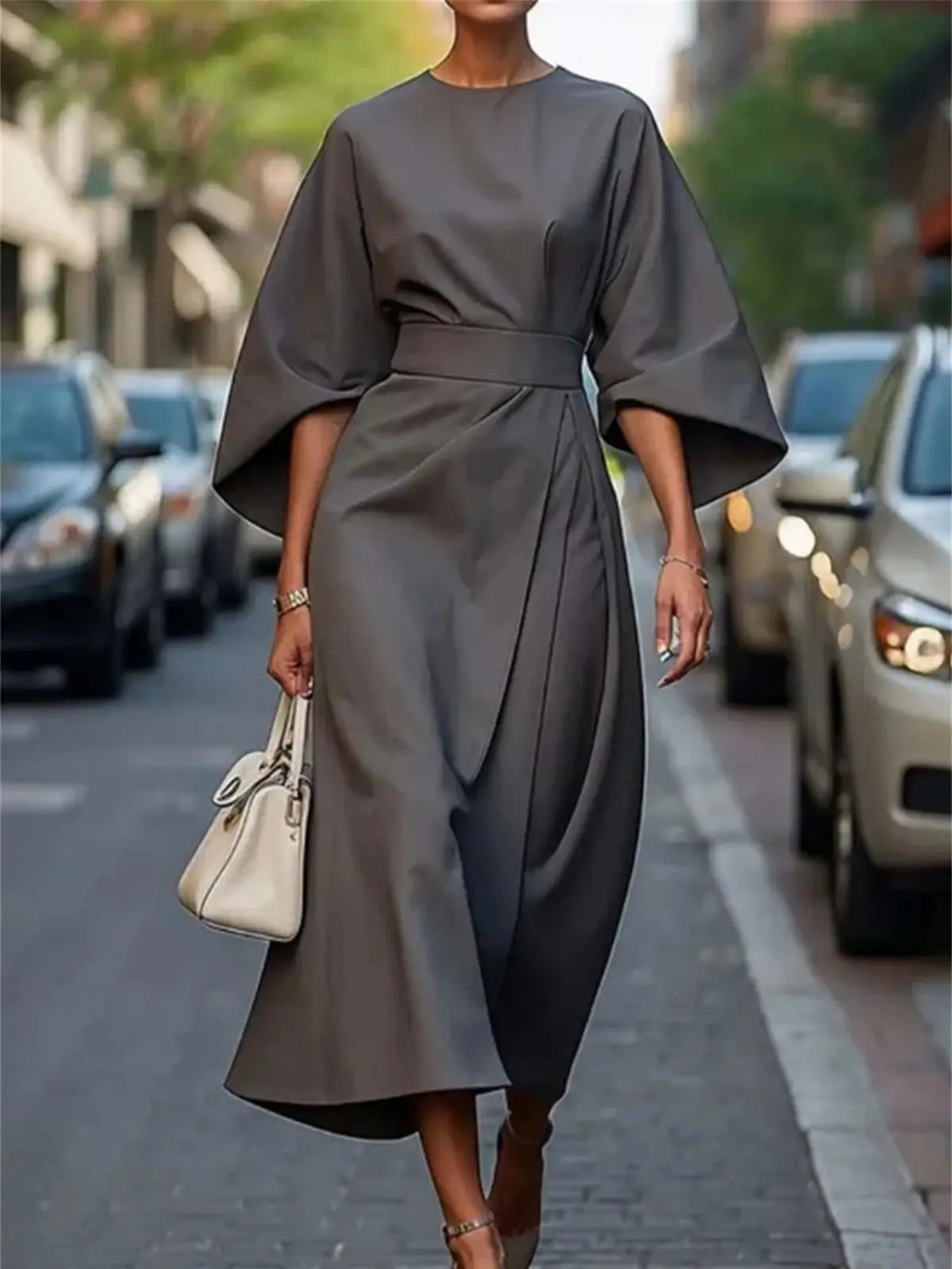 Damen Formell Midikleid | mit Laternenärmel