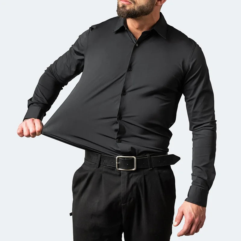 Herren Formelles Hemd mit Knopfleiste | Langarm