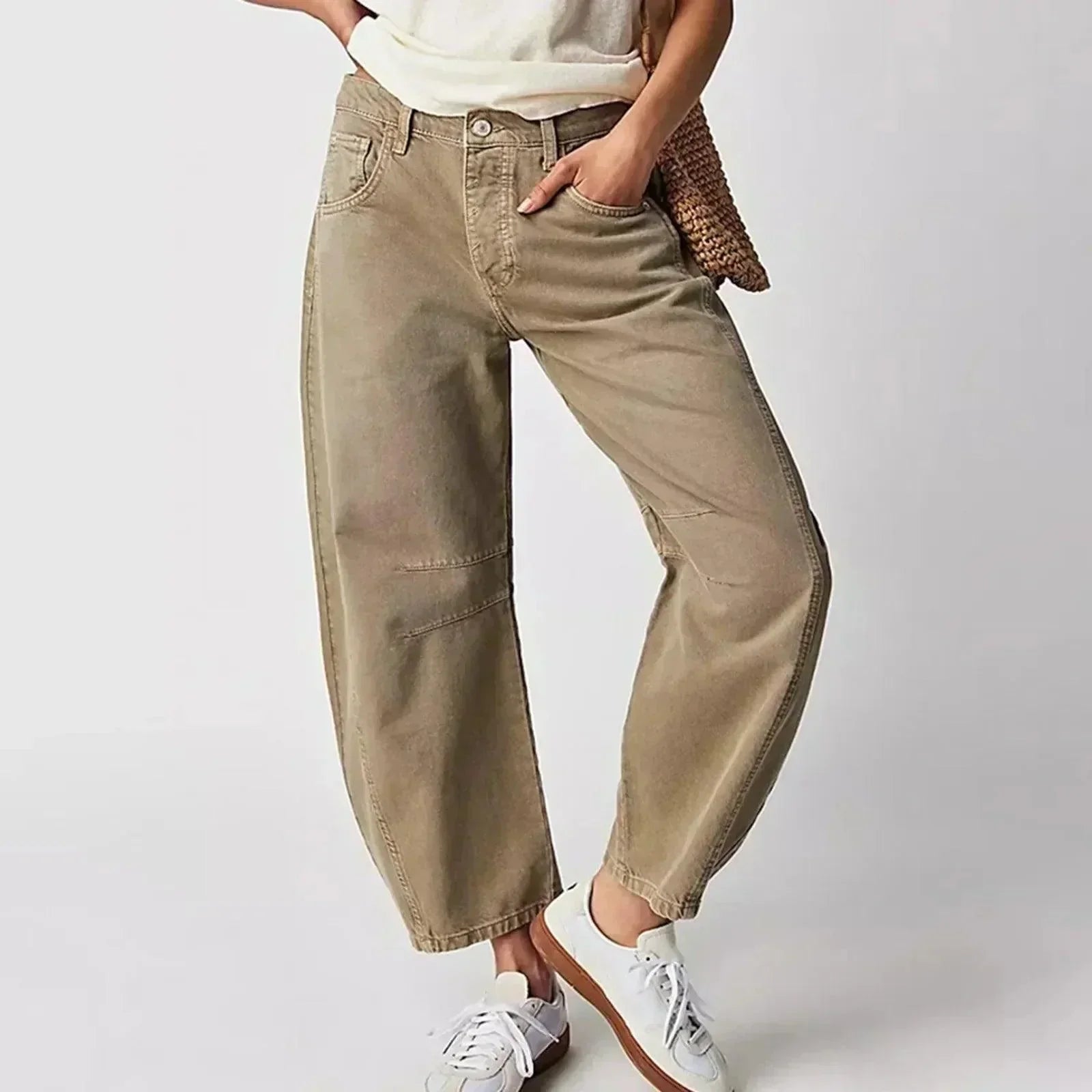 Damen Hoch Tailliert Baggy Jeans | Lockere Passform