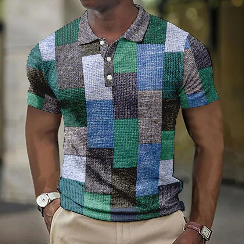 Herren Farbblock Poloshirt | Kurzarm