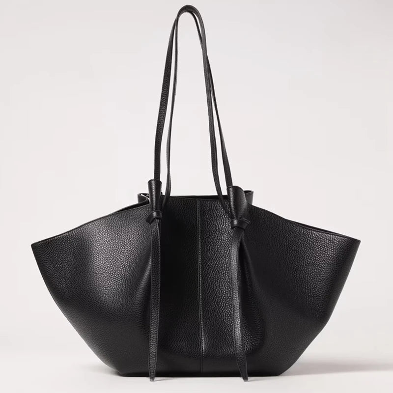 Damen Große Tote Tasche | mit Schleifendetail und Langen Henkeln