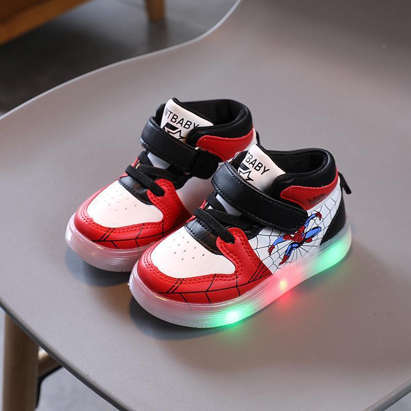 Kinder LED-Leuchtsohle Schuhe | mit Klettverschluss