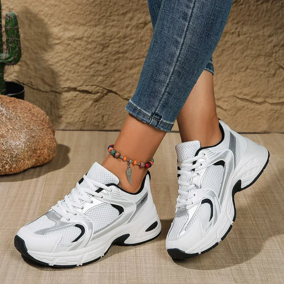 Damen Chunky-Sneaker | Schnürverschluss