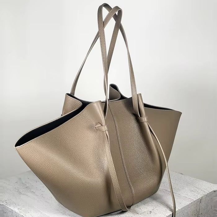 Damen Große Tote Tasche | mit Schleifendetail und Langen Henkeln