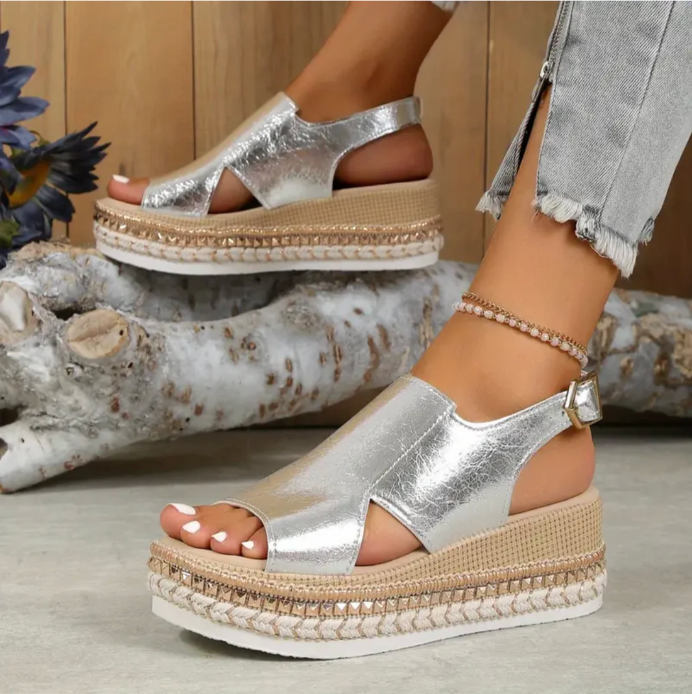 Damen Plateau-Keilsandalen | Lässig