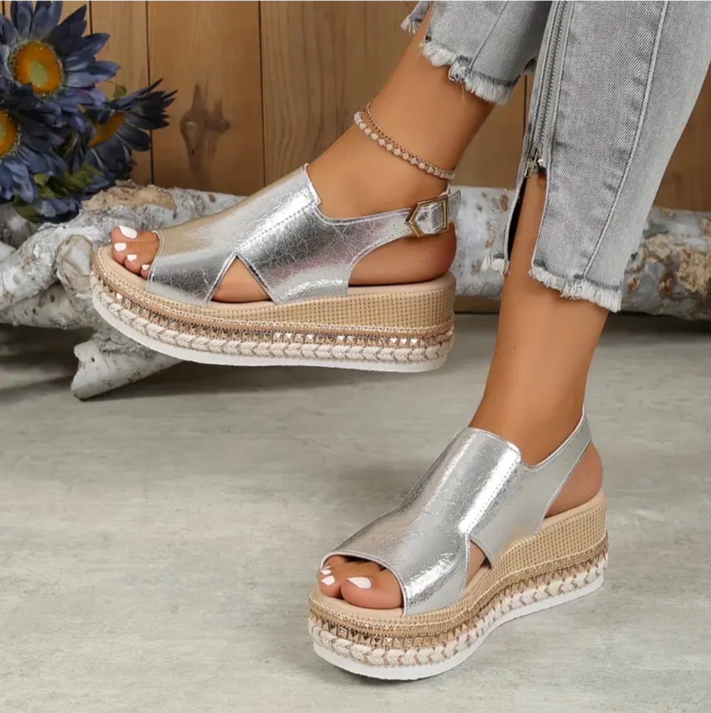 Damen Plateau-Keilsandalen | Lässig