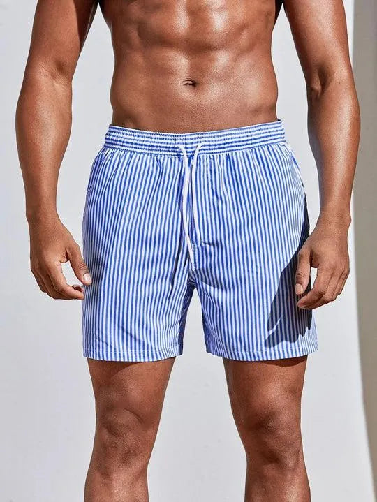 Herren Gestreifte Badeshorts | Sommer