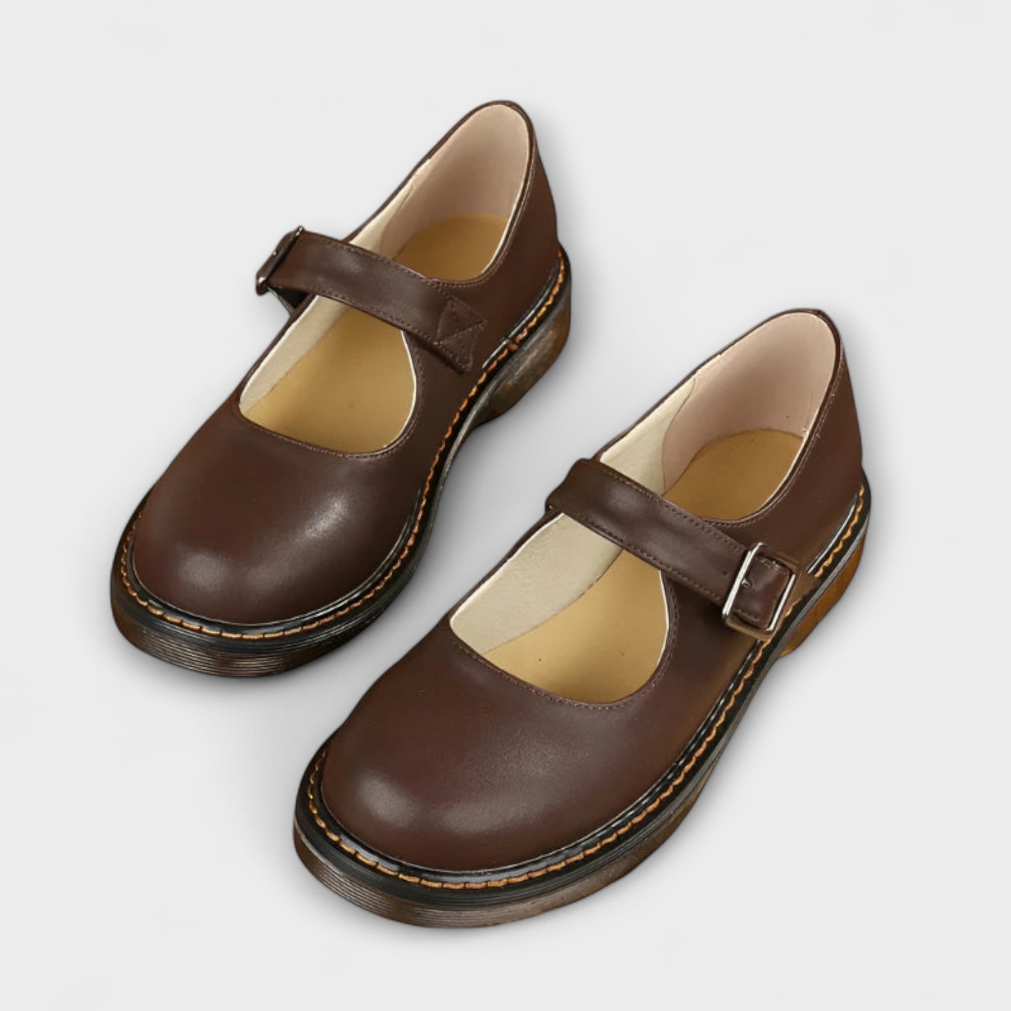 Damen Retro Mary Jane Schuhe | Runder Zehen