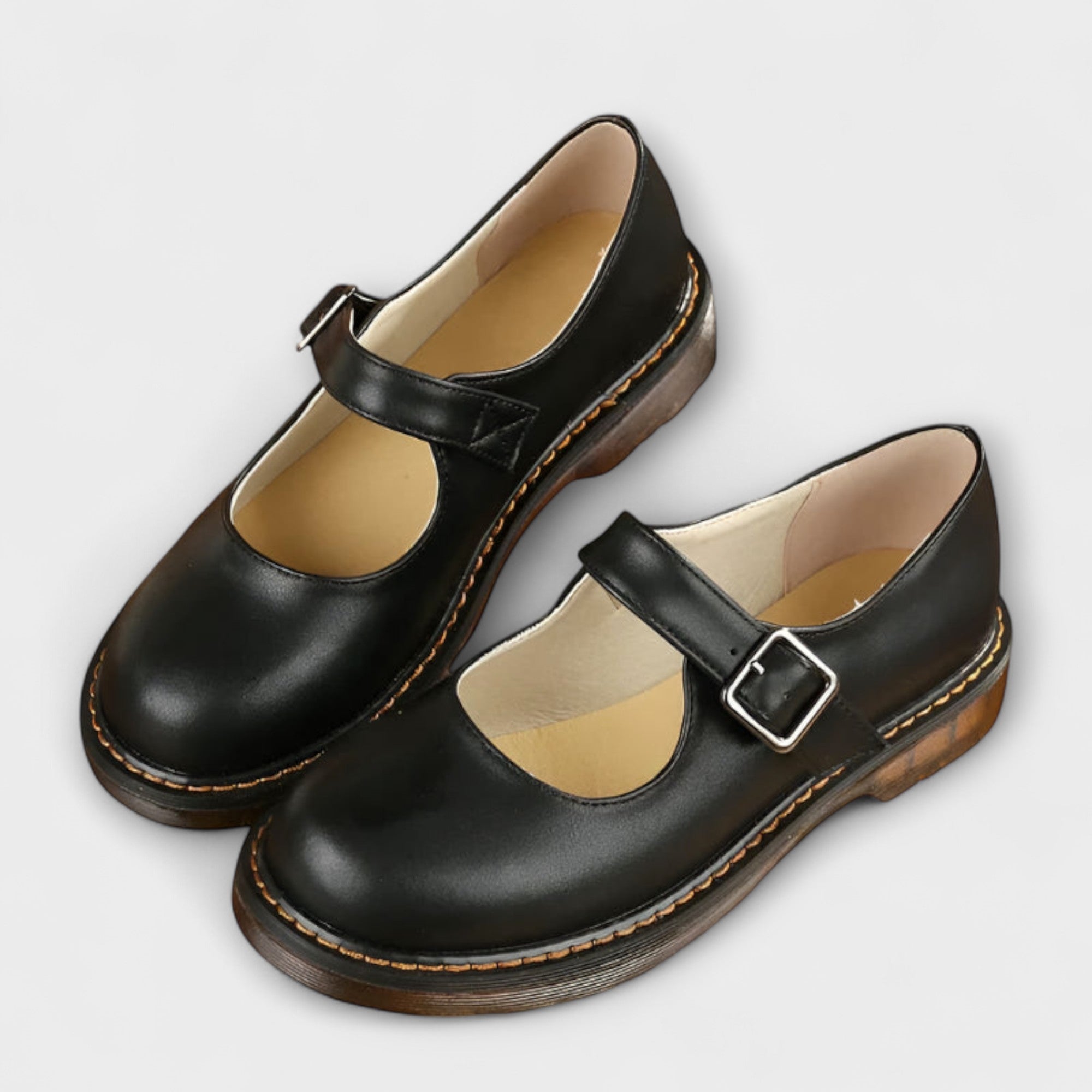 Damen Retro Mary Jane Schuhe | Runder Zehen