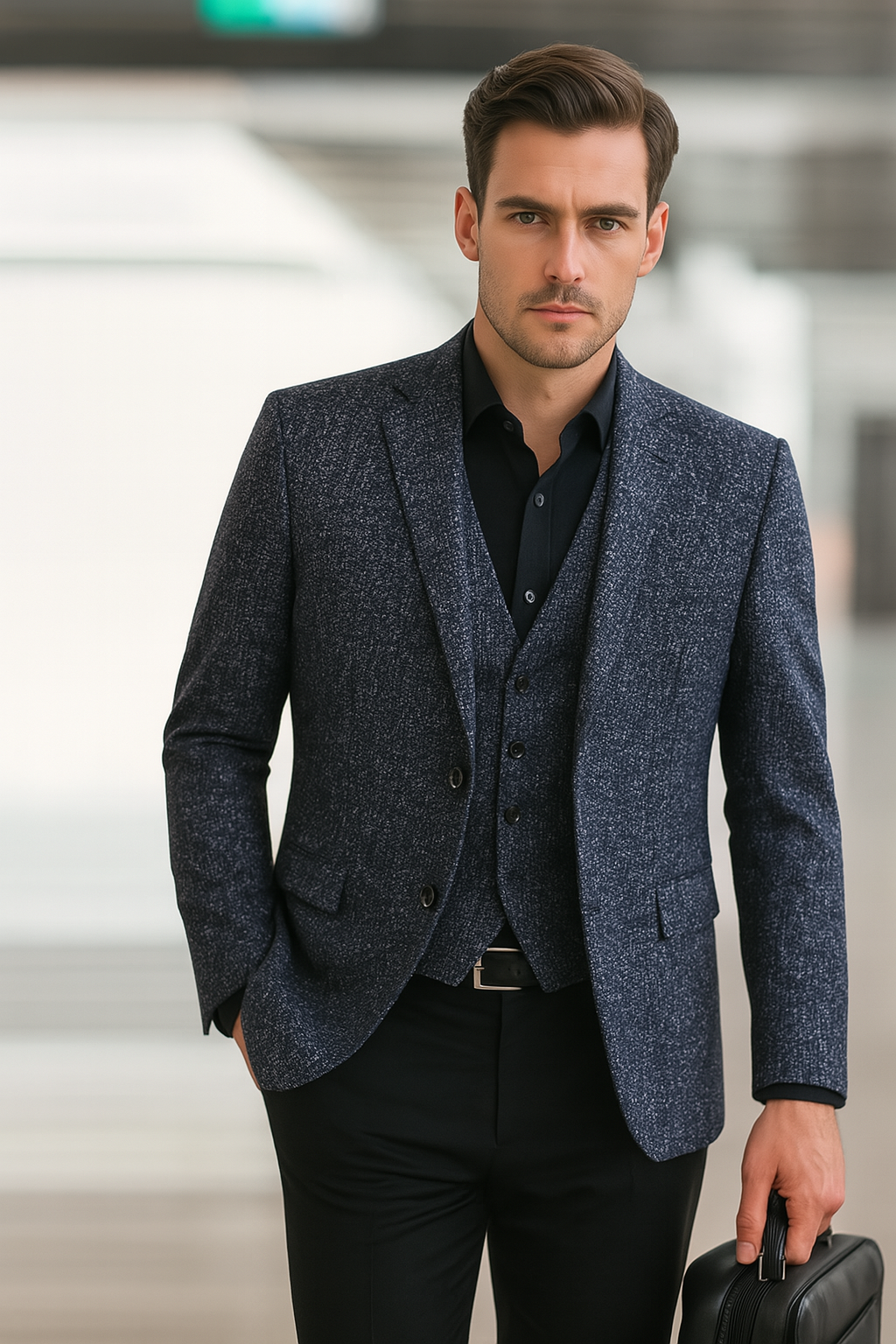 Herren Formell Langarm Blazer | mit Fallendem Revers