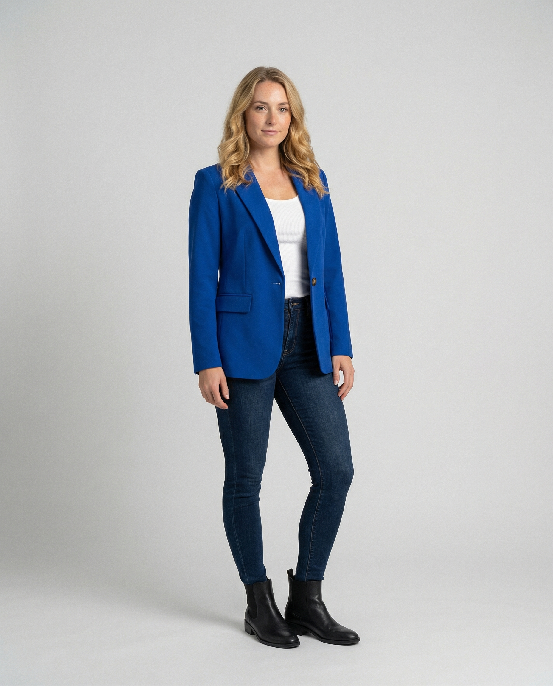 Dame Büro Blazer Jacke | Reverskragen