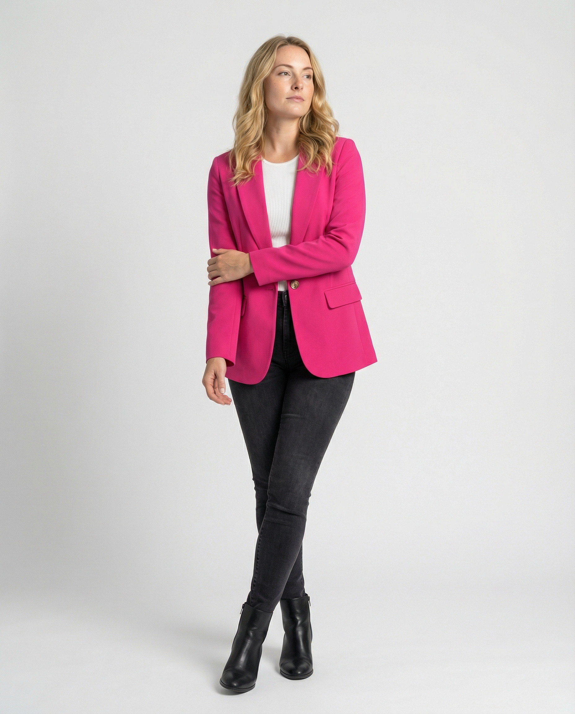 Dame Büro Blazer Jacke | Reverskragen