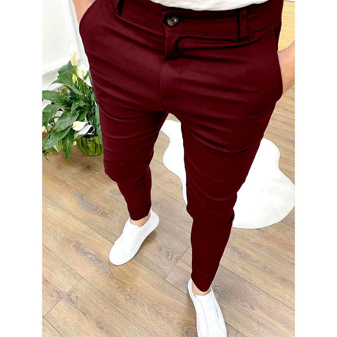 Herren Lässige Chino-Hose | Schmale Passform