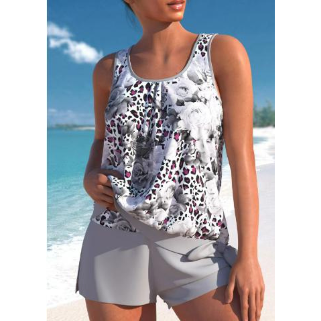 Damen Blumendruck Tankini-Set | Zweiteilig