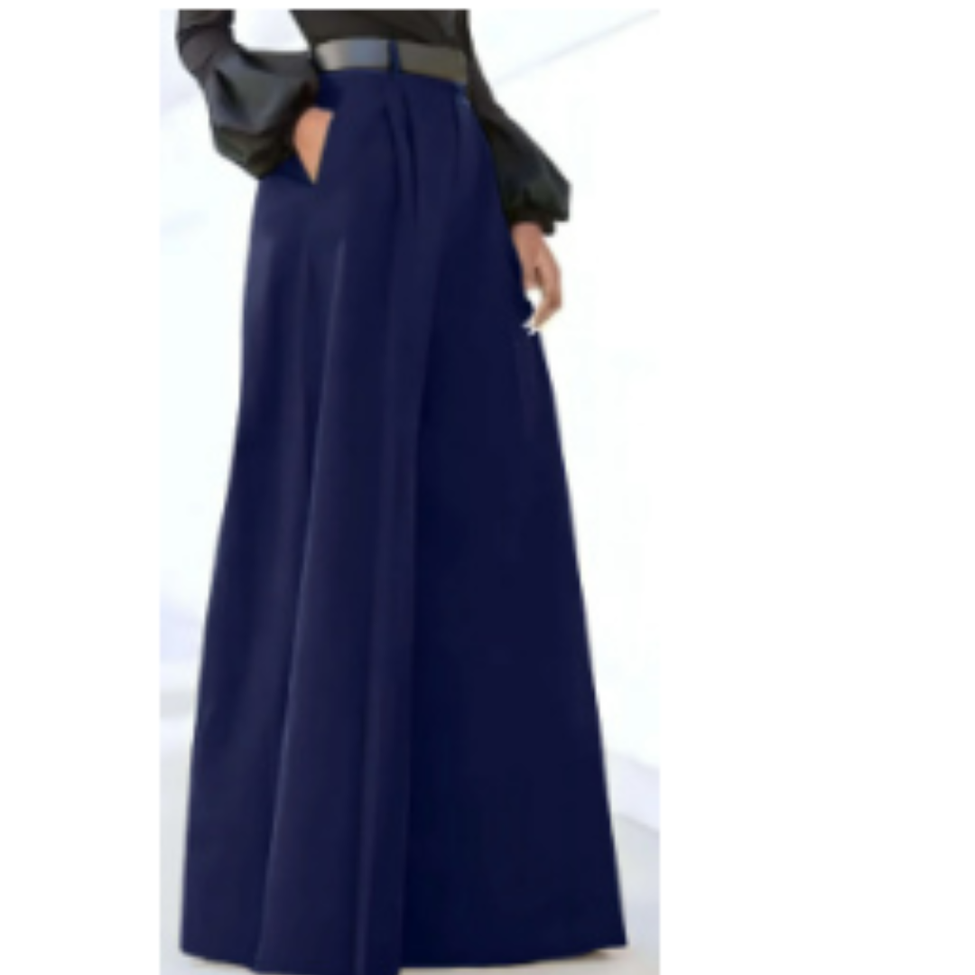 Damen Hochtaillierte Palazzo-Hose | Weitem Bein