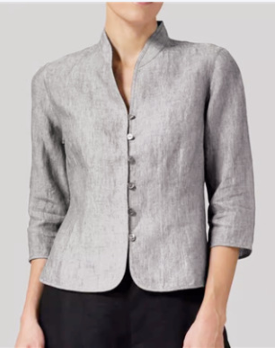 Damen Stehkragen Übergangsjacke | 3/4-Ärmel