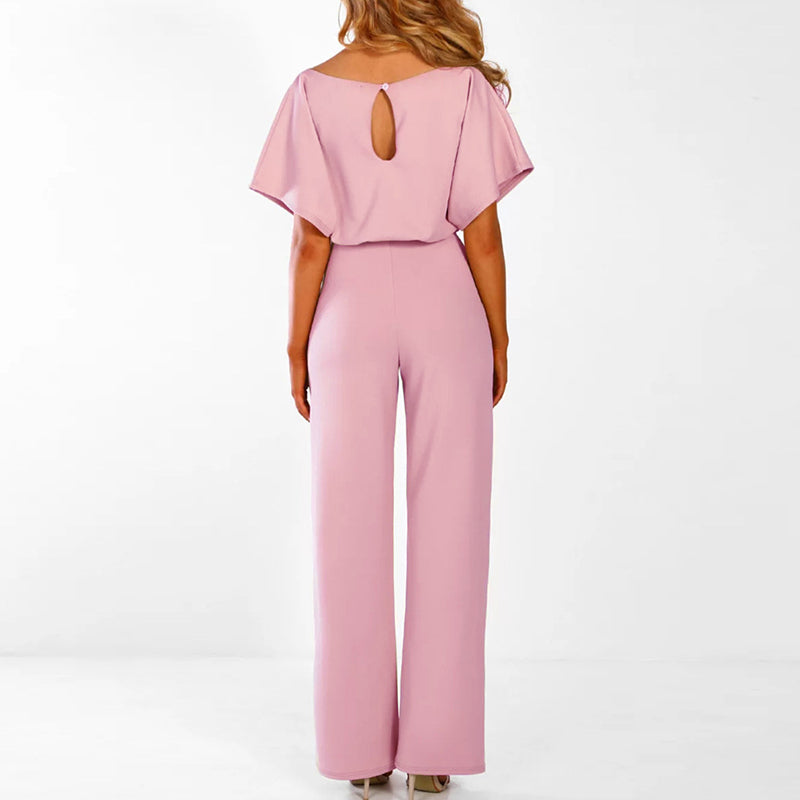 Damen Weitem Bein Jumpsuit | mit Bindegürtel