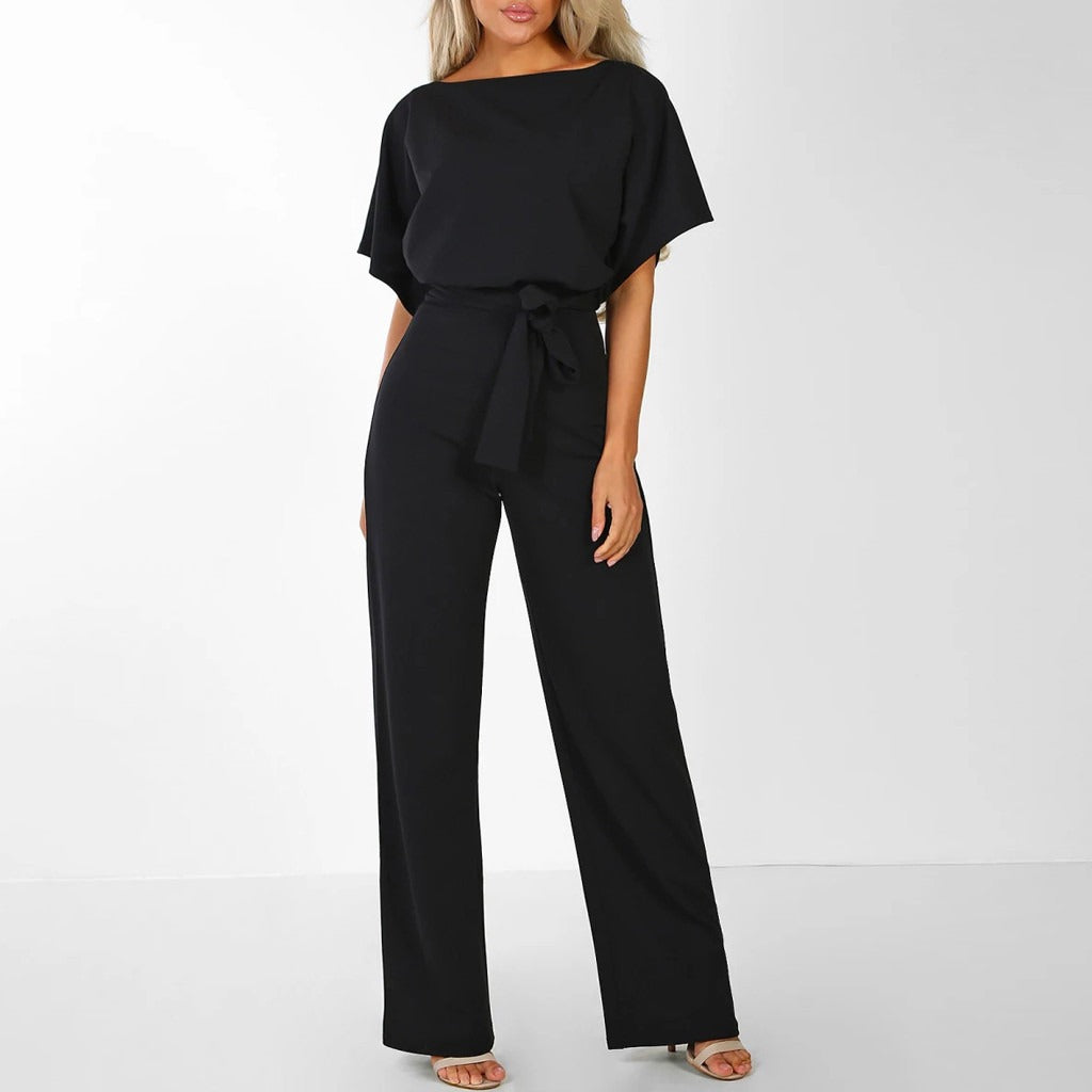 Damen Weitem Bein Jumpsuit | Mit Taillengürtel