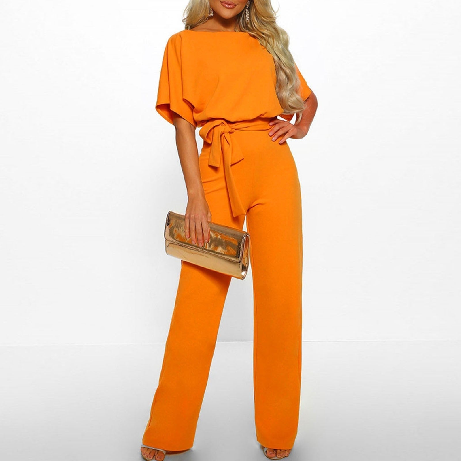 Damen Weitem Bein Jumpsuit | Mit Taillengürtel