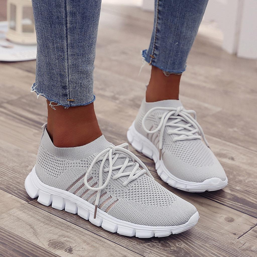 Damen Lässig Hineinschlüpfen Sneaker | Schnürverschluss