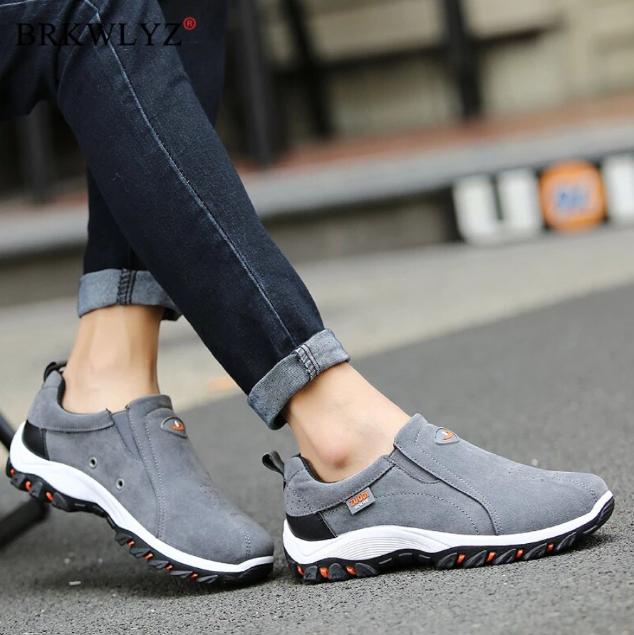 Herren Reinschlüpfen Wanderschuhe | Runde Zehenpartie