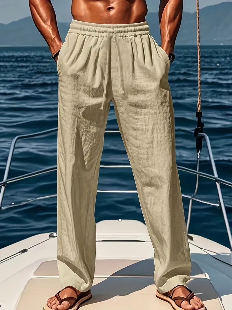Herren Lang Leinenhose | Sommer