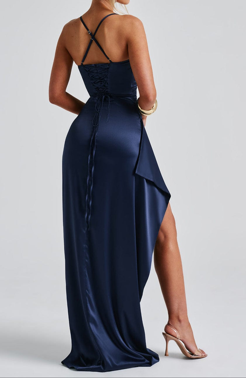 Damen Spaghettiträger Abendkleid | Maxi