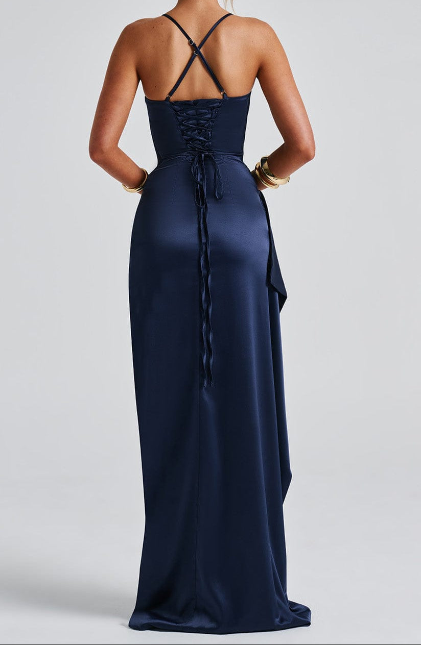 Damen Spaghettiträger Abendkleid | Maxi