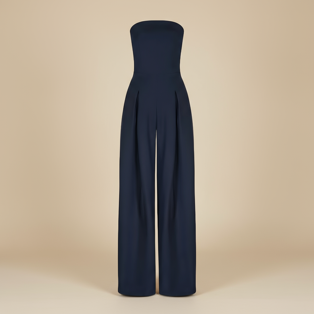 Damen Lässig Breites Bein Jumpsuit | Trägerlos