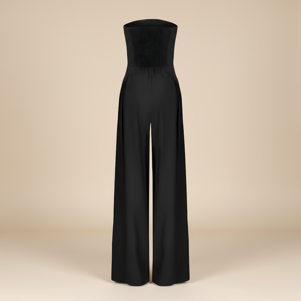 Damen Lässig Breites Bein Jumpsuit | Trägerlos