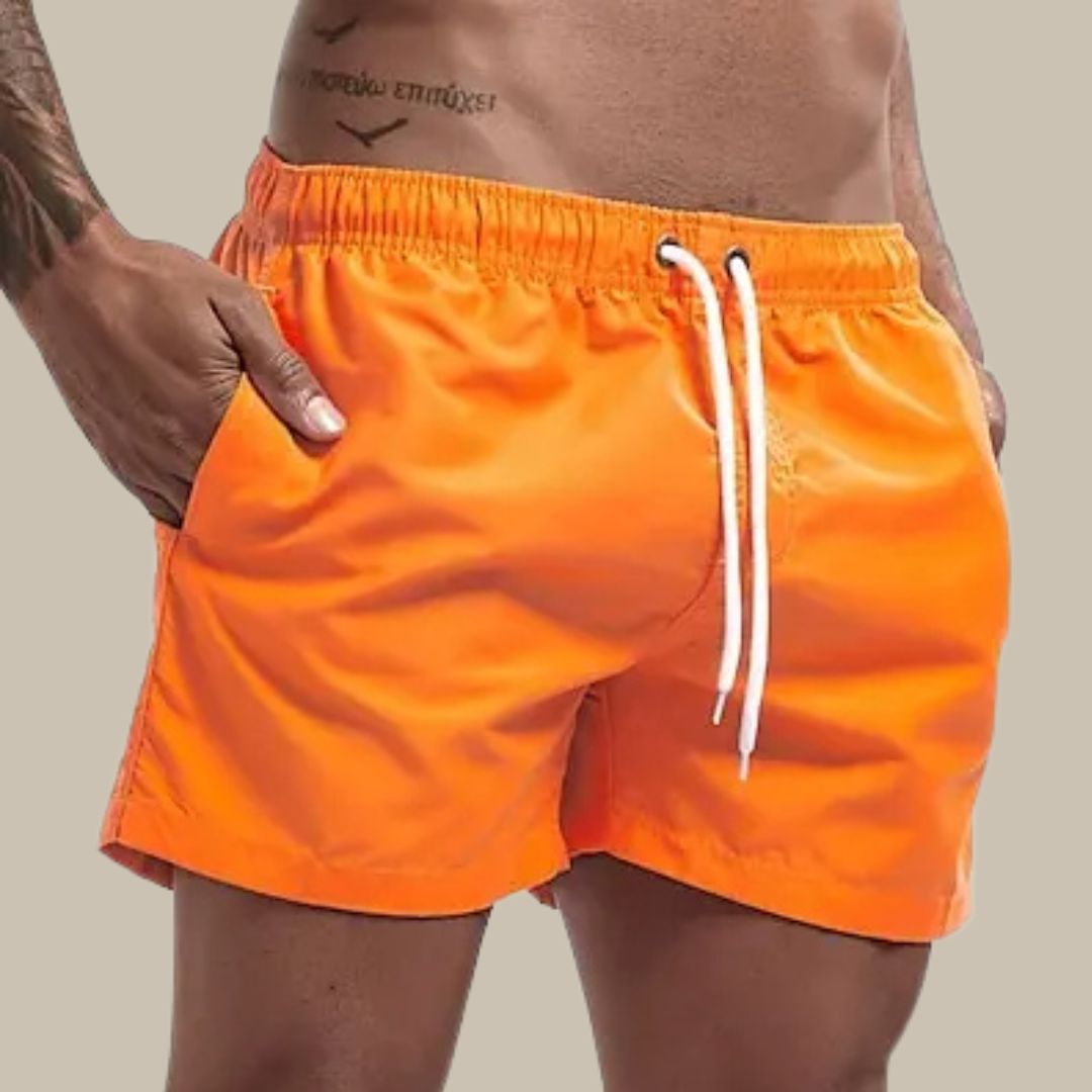 Herren Sommer Badeshorts | mit Kordelzug und Seitentaschen
